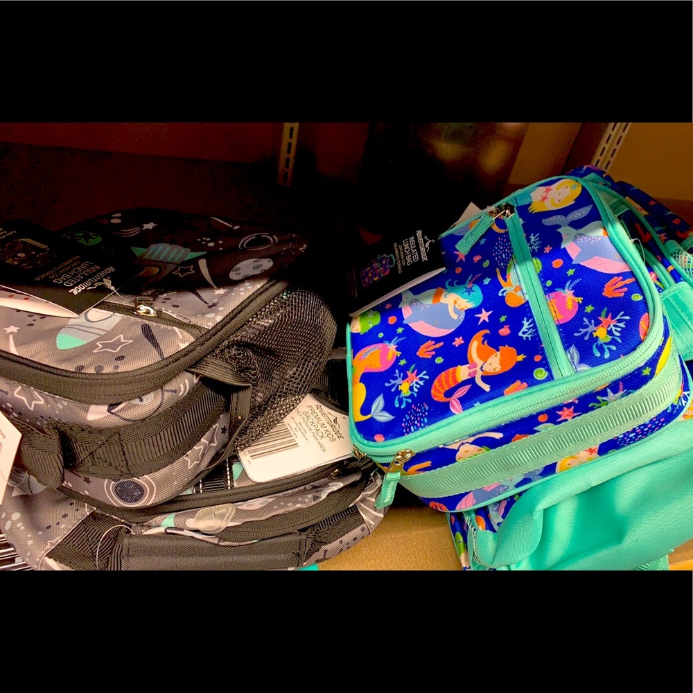 Two bookbags bundles with lunch bags